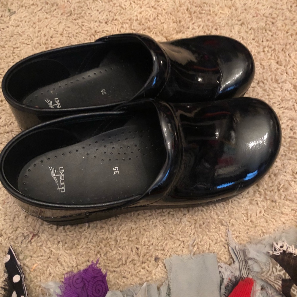 Black Patent Leather Dansko’s
